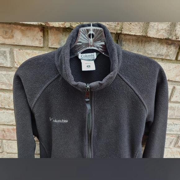 ✨Versatile Layer✨Columbia Black Fleece Zip Jacket M - Picture 5 of 9